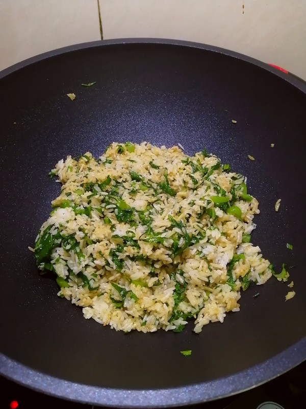 A Five-minute Breakfast~~fried Rice with Mustard Greens recipe