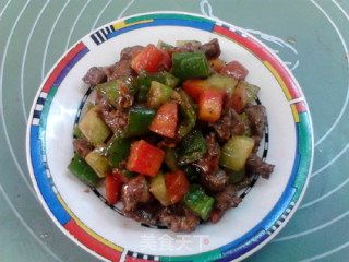 Stir-fried Black Pepper Beef with Seasonal Vegetables recipe