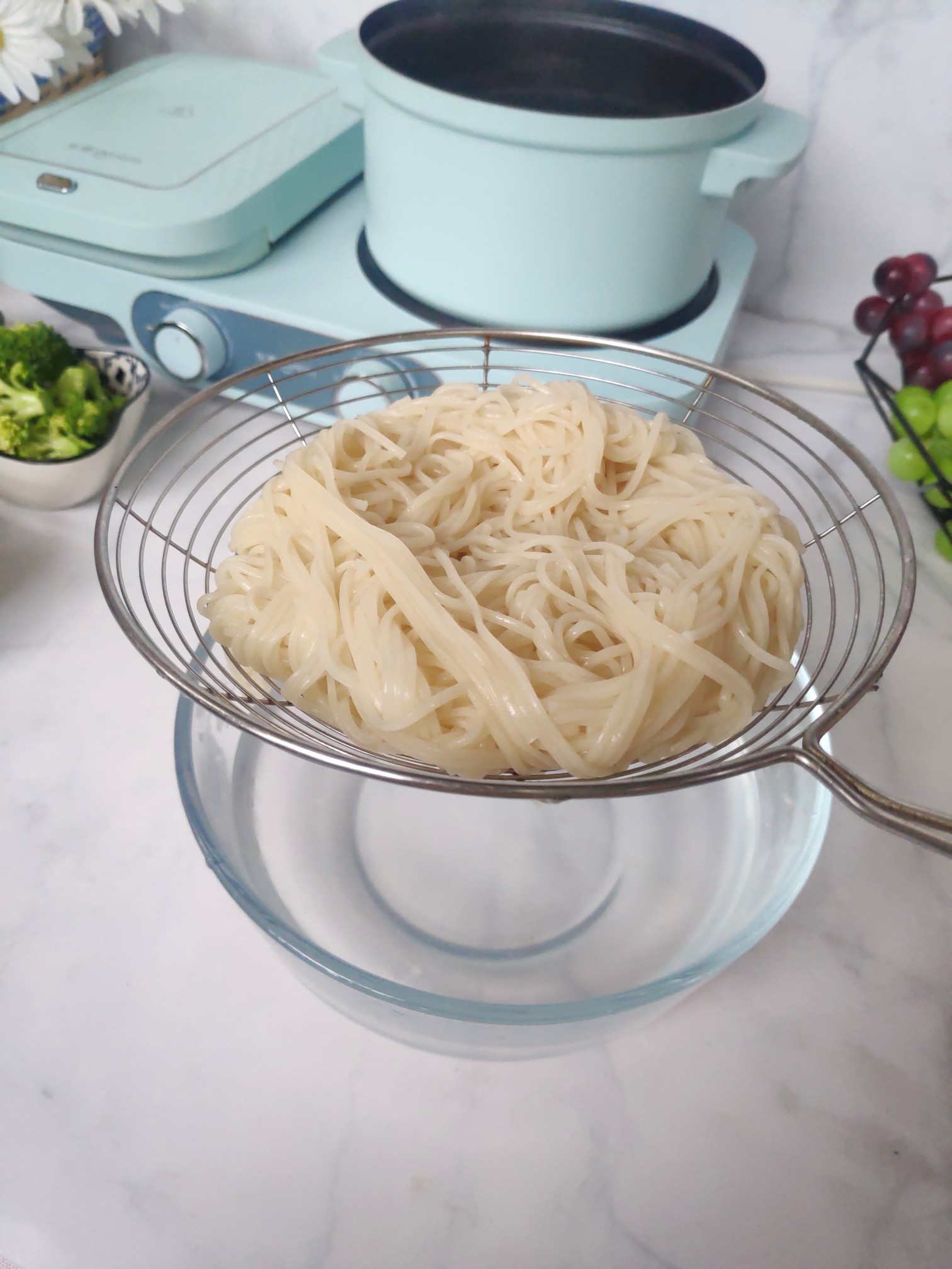 Spicy Salted Egg Yolk Noodles with Scallion Oil recipe