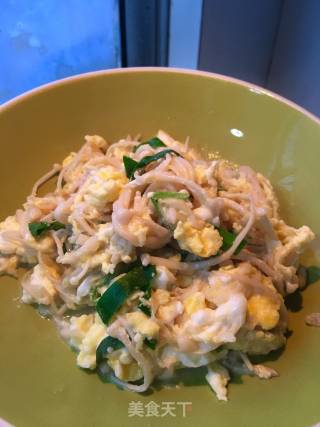 Enoki Mushroom Eggs recipe