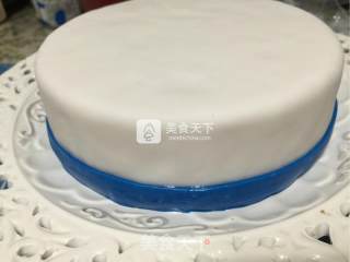 Blue and White Fondant Cake recipe