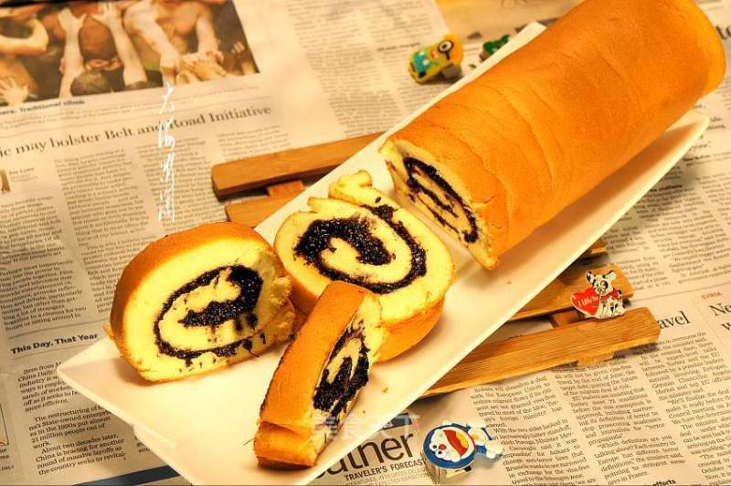 #柏翠大赛# Hot Noodle Cake Roll with Mulberry Jam recipe