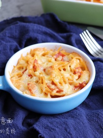 Baked Pasta with Bacon and Cheese recipe