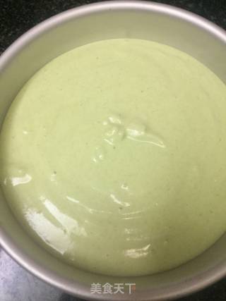 Chiffon Cake with Spinach Sauce recipe