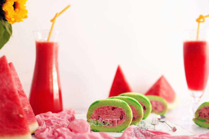 Watermelon Cake Roll recipe