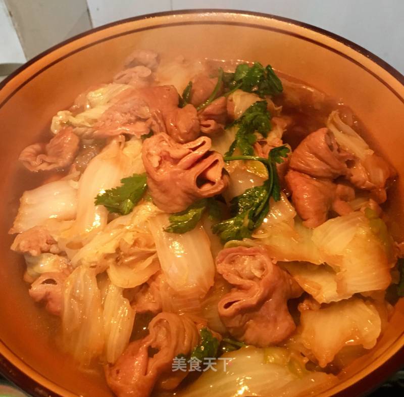Stewed Large Intestine with Cabbage recipe
