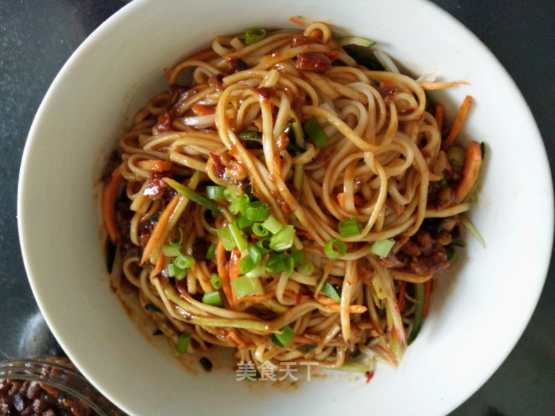 Noodles with Mushroom Meat Sauce recipe