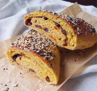 #四sessionito is A Love to Eat Festival#high-fiber Goji Berry Cheese Honey Bean Soft European Buns recipe