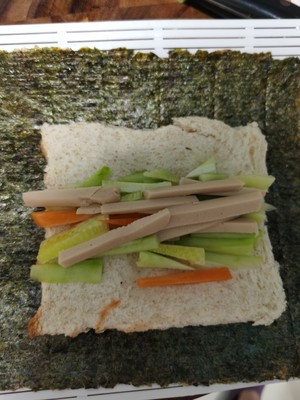 Homemade Whole Wheat Toast Version of Sushi recipe