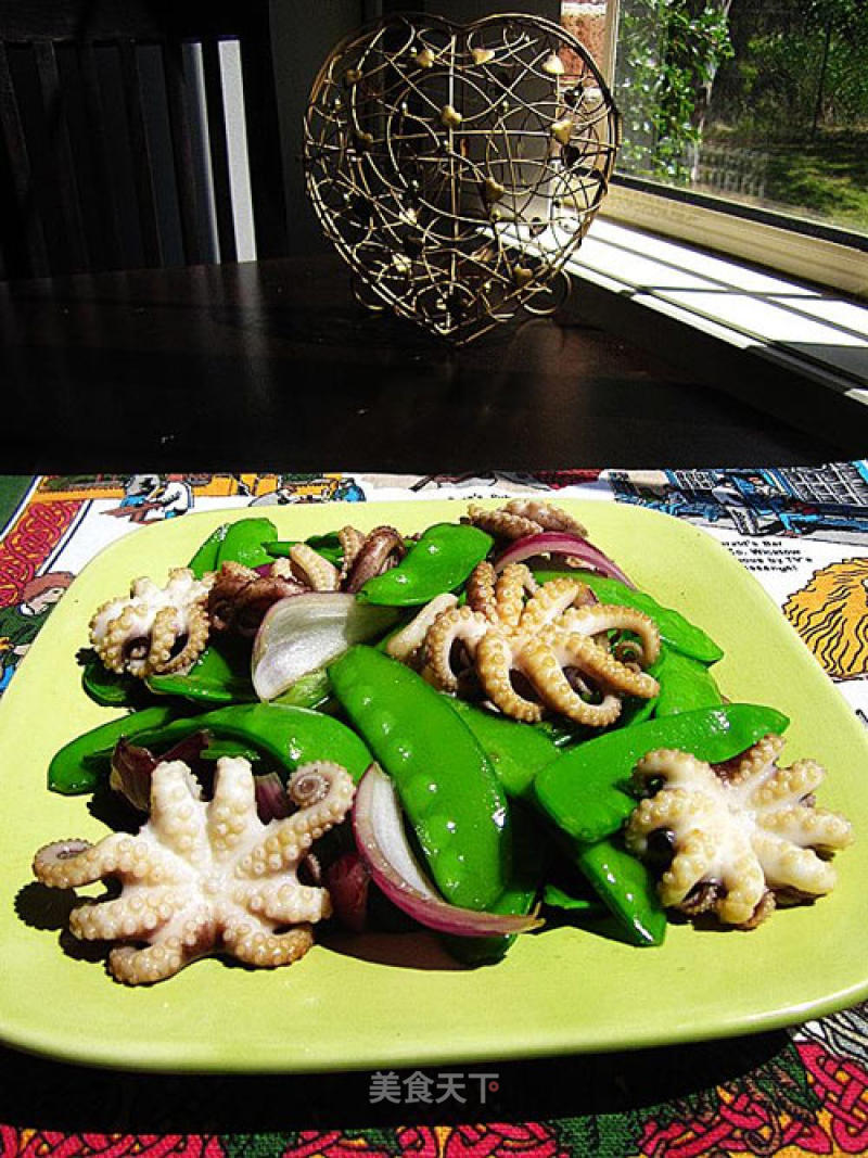 Fried Cuttlefish and Lotus Beans recipe