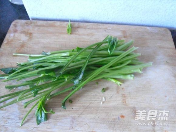 Fried Rice with Spinach Stalks recipe