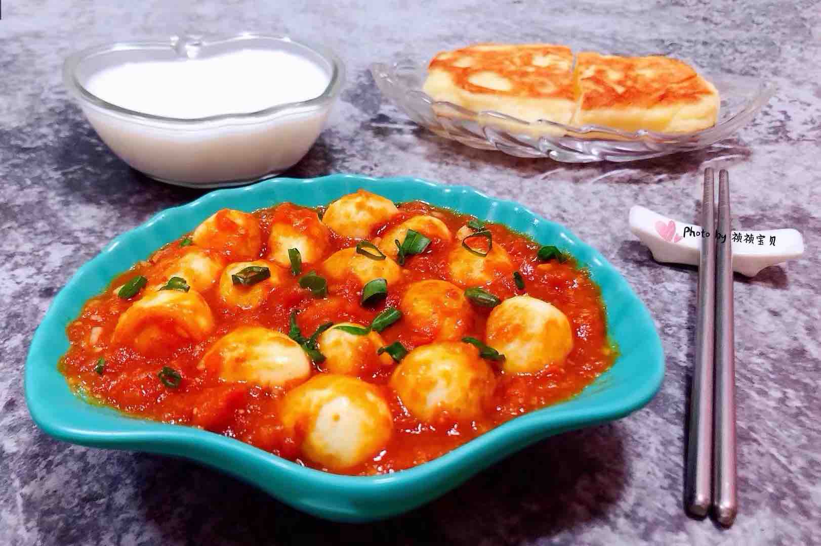 Quail Eggs in Tomato Sauce recipe