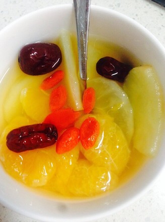 Apple, Orange, Red Date, Wolfberry Soup recipe