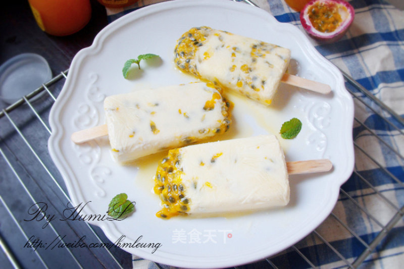 Passion Fruit Yogurt Popsicles recipe