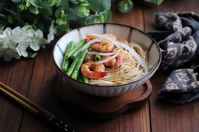 Shrimp and Beans Cold Noodles recipe