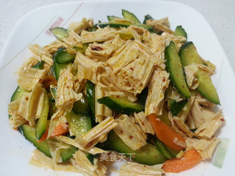 Yuba Mixed with Cucumber recipe