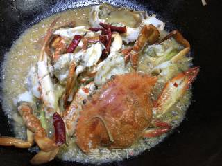 [rabbit Loves Kitchen] Fried Crab with Ginger and Spring Onion recipe