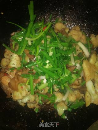 Stir-fried Cauliflower with Pork Liver recipe