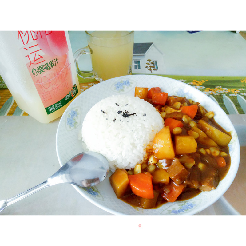 Sun Moon Course ~ Potato Curry Beef Rice recipe