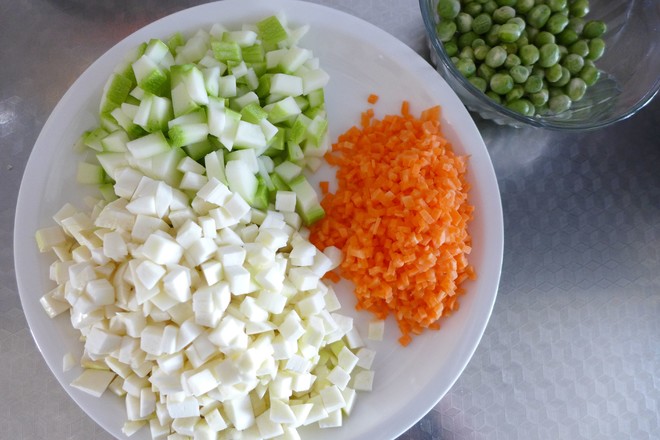 Vegetarian Stir-fried Rice White recipe