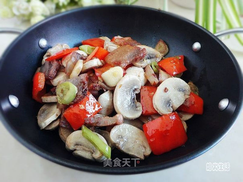 Stir-fried Mushrooms with Bacon recipe