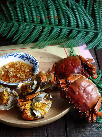 Steamed Crab with Ginger and Scallion Wine recipe