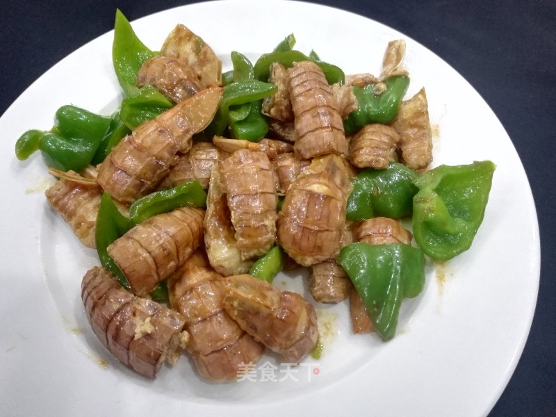 Stir-fried Pipi Shrimp with Green Pepper recipe