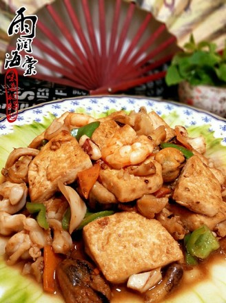 Tofu with Seafood Sauce recipe