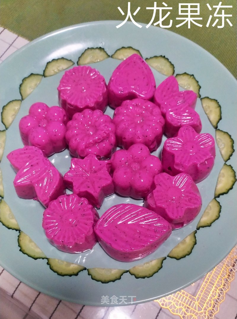 Yogurt Dragon Fruit Jelly recipe