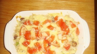Cheese Sausage Baked Rice