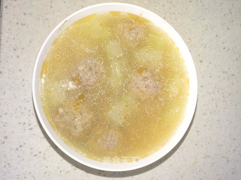Winter Melon Shrimp Skin Meatball Soup recipe