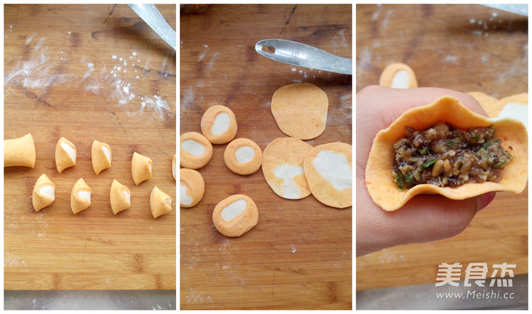 Two-color Dumplings with Mushrooms and Fungus recipe