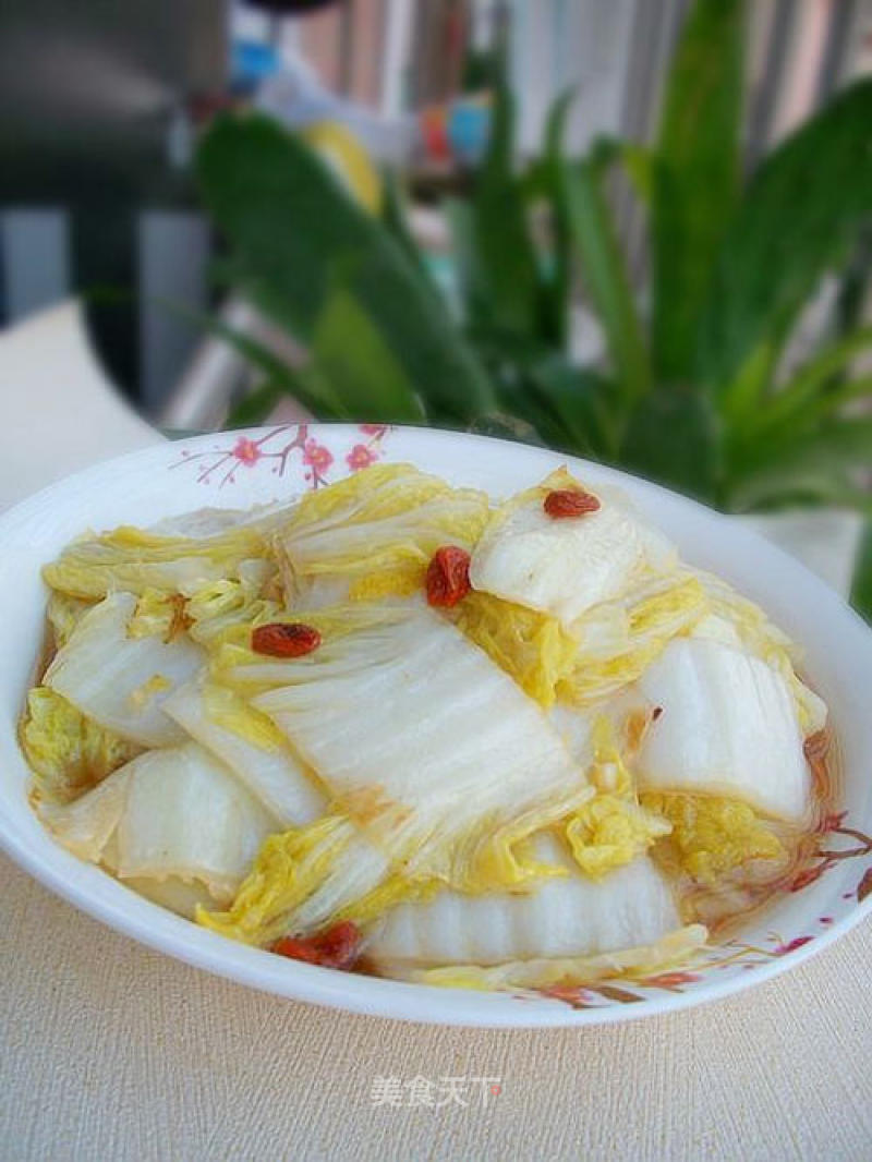 Chinese Cabbage with Wolfberry recipe