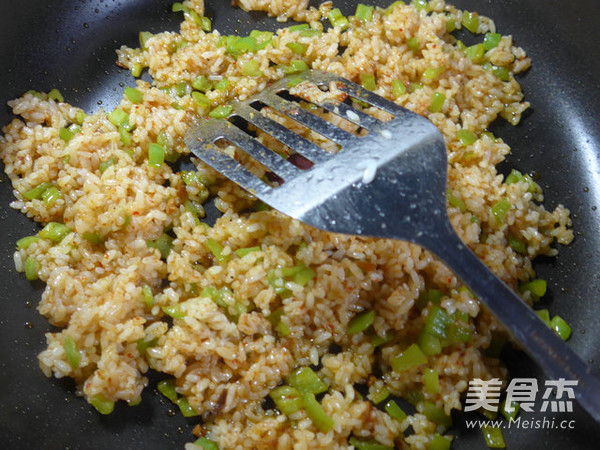 Fried Rice with Beef Sauce and Pepper recipe