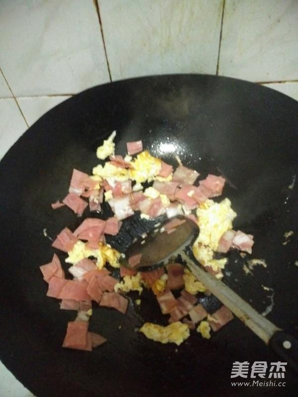 Fried Rice with Bacon, Ham and Egg recipe