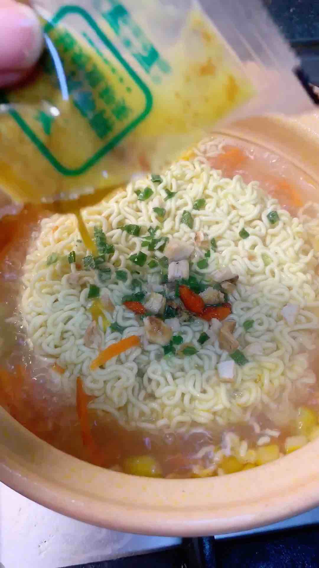 Shrimp and Carrot Instant Noodles recipe