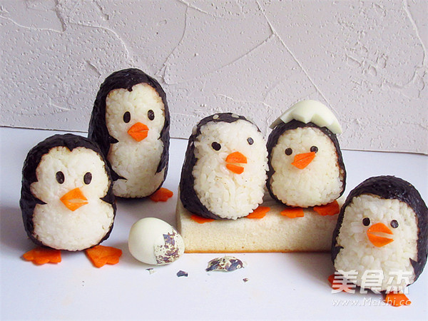 Cute Penguin Rice Ball recipe