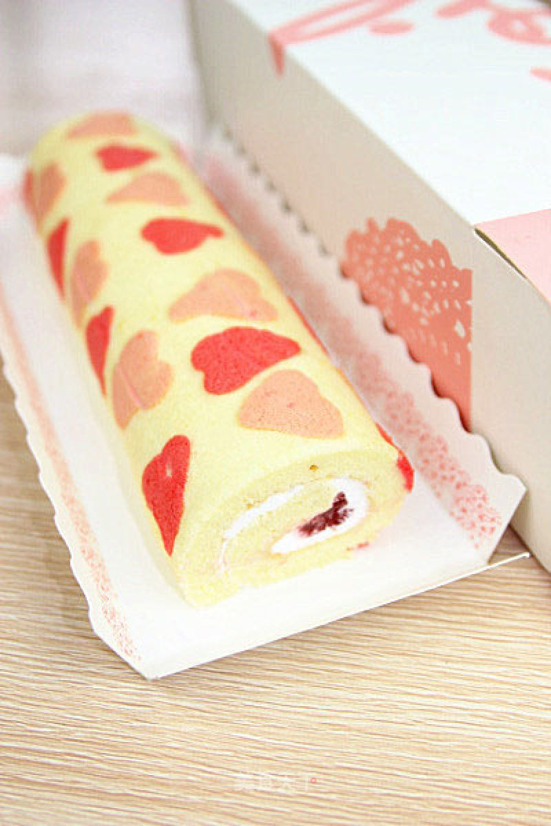 Painted Love Cake Roll-tanabata, A Gift for Lovers and Children! recipe