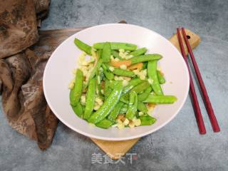 Stir-fried Snow Peas with Corn recipe