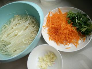 Enoki Mushrooms and Carrots recipe