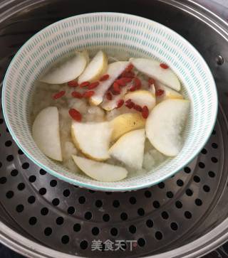 Stewed Hashima with Autumn Pear recipe