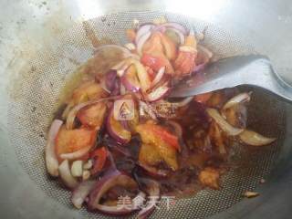 Fried Noodles with Black Rice Water and Noodles recipe