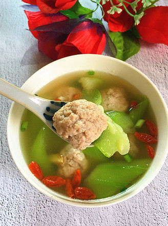 Loofah Meatball Soup recipe