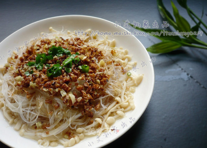 Garlic Vermicelli Enoki Mushroom recipe