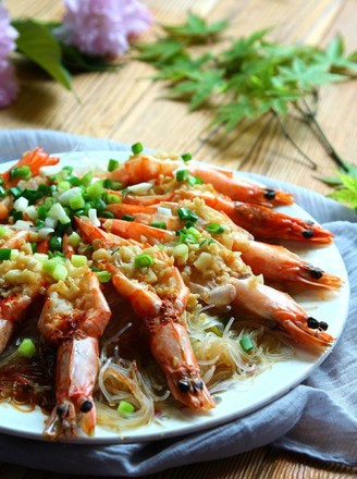 Steamed Prawns with Garlic Vermicelli recipe