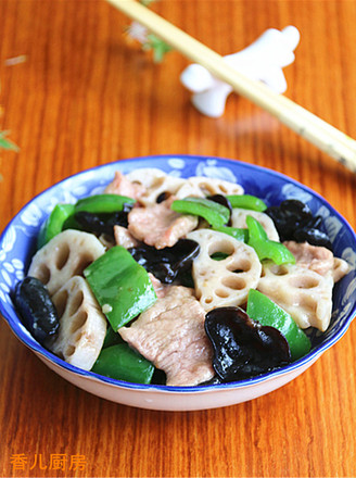 Lotus Root and Sweet Pepper Pork Slices recipe