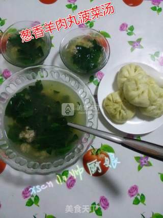 Lamb Meatballs and Spinach Soup recipe