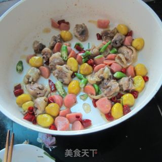 Pan Su Ham Stir-fried Chicken recipe