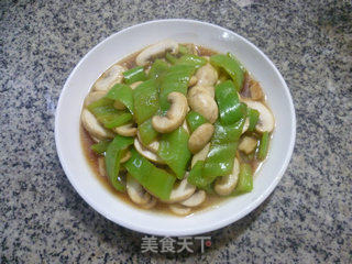 Stir-fried Mushrooms with Green Peppers recipe
