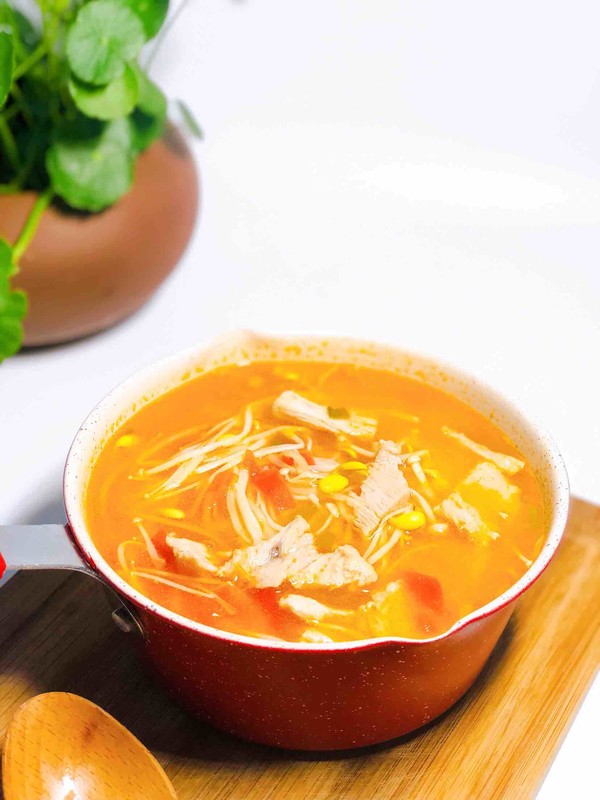 Flammulina Soup Pork Slices recipe